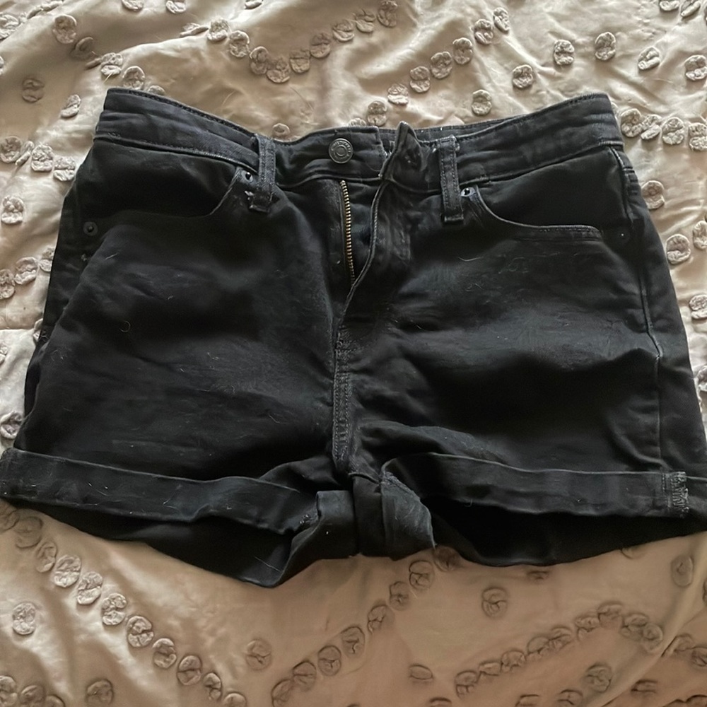 Black Denim Shorts